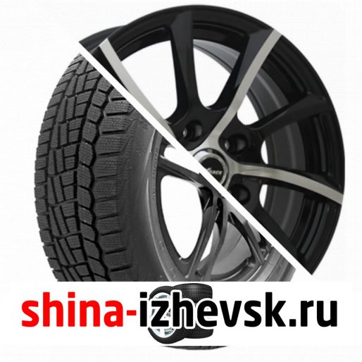 Колесо в сборе Viatti Brina зима (V-521) 185/65 R15 T 88 + X-Race AF14 6xR15 4×100 ET46 DIA54.1 Глянцевый черный с полированной лицевой частью в Ижевске